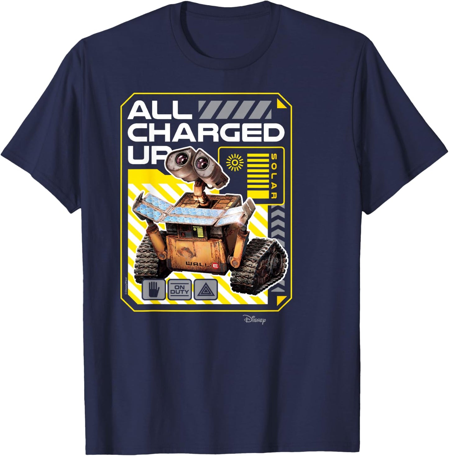 Wall-E - All Charged Up T-Shirt - T-Shirt | Navy