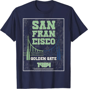 San Francisco Golden Gate 1984 T-Shirt - T-Shirt | Navy