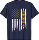 Beekeeping American Flag Honeycomb Honey Bees Beekeeper T-Shirt - T-Shirt | Navy