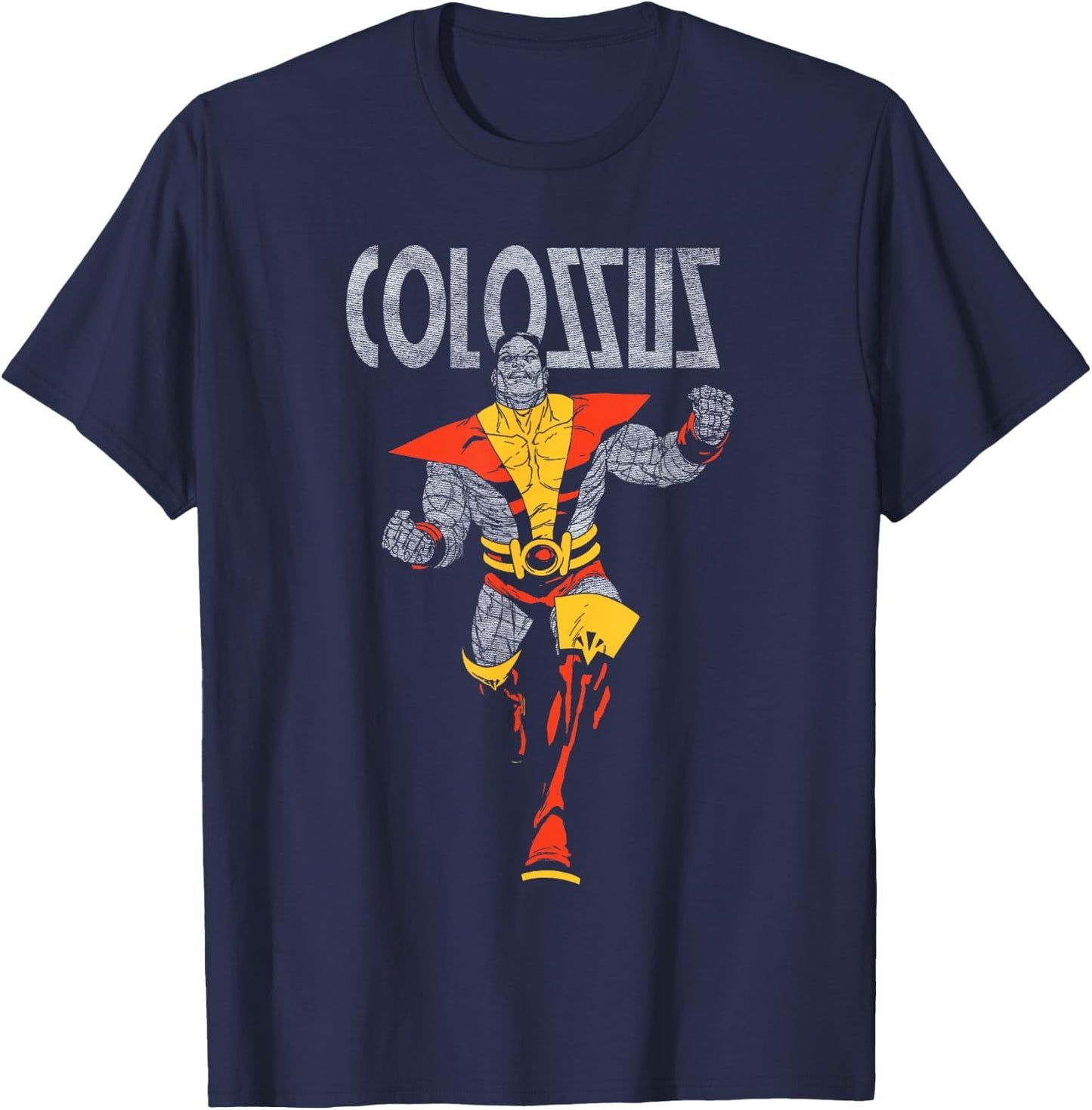 Marvel X-Men Colossus Epic Distressed Portrait T-Shirt - T-Shirt | Navy