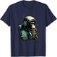 Chimpanzee Astronaut Space Travel Monkey Vintage Design T-Shirt - T-Shirt | Navy