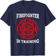 Firefighter in Training Fireman Toddler Fire Fighter T-Shirt - T-Shirt | Navy