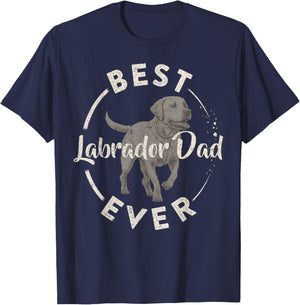 Vintage Best Labrador Retriever Dog Dad Ever, Lab Papa Lover Men T-Shirt - T-Shirt | Navy