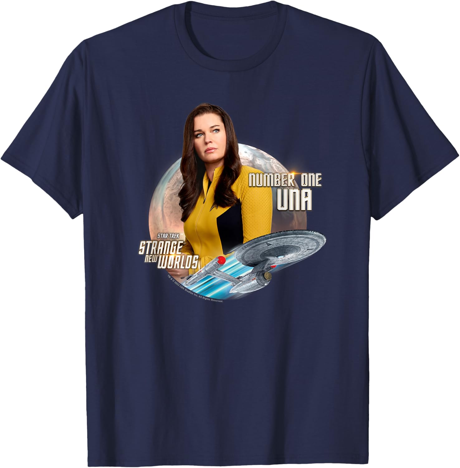 Star Trek Strange New Worlds Number One Una T-Shirt - T-Shirt | Navy