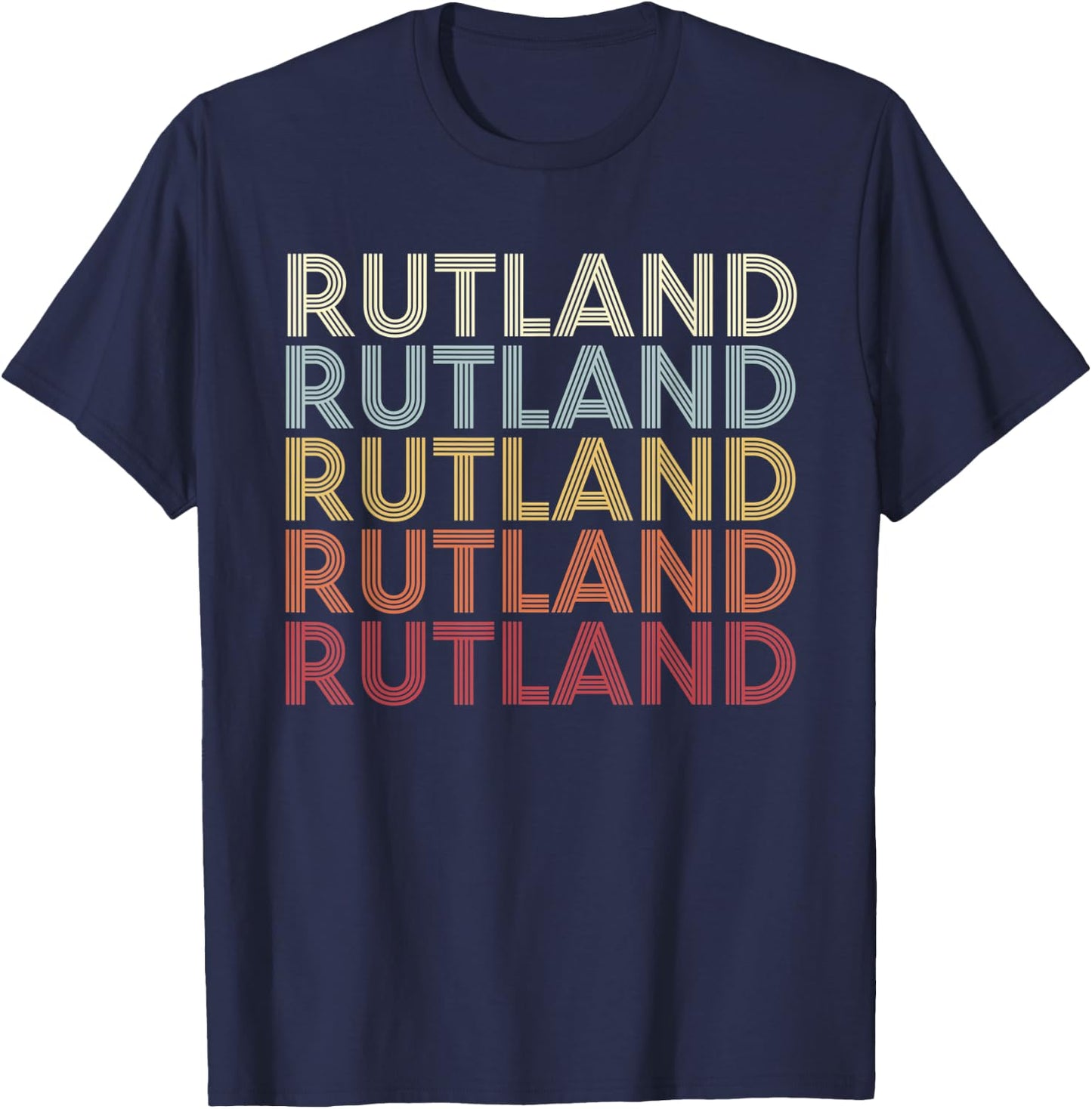 Rutland Vermont Rutland VT Retro Vintage Text T-Shirt - T-Shirt | Navy