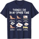 Bearded Dragon Things I Do In My Spare Time Funny Lizard T-Shirt - T-Shirt | Navy