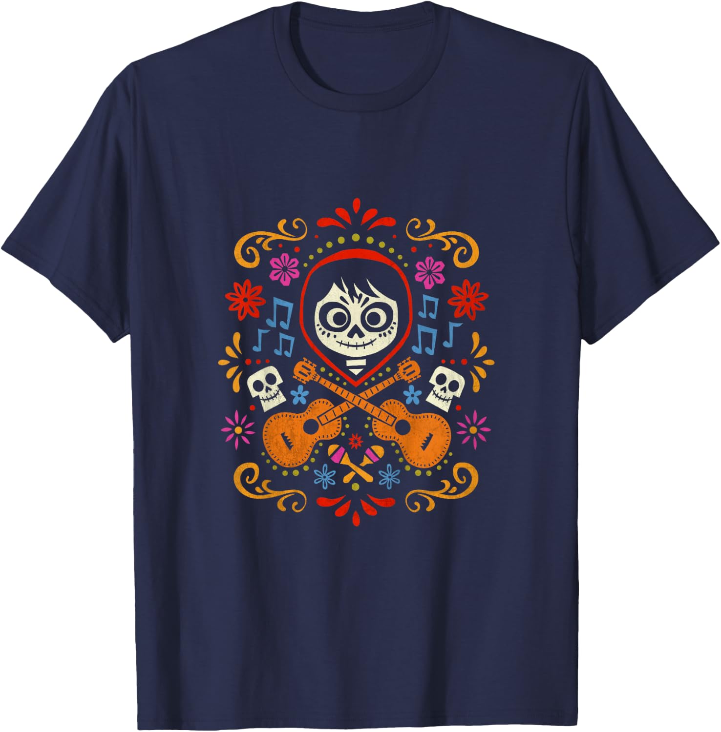 Kids Disney Pixar Coco Miguel Guitar Celebration Toddler T-Shirt - T-Shirt | Navy