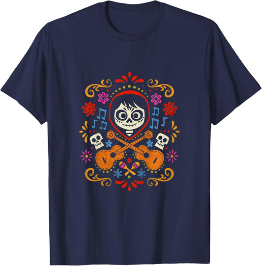 Kids Disney Pixar Coco Miguel Guitar Celebration Toddler T-Shirt - T-Shirt | Navy