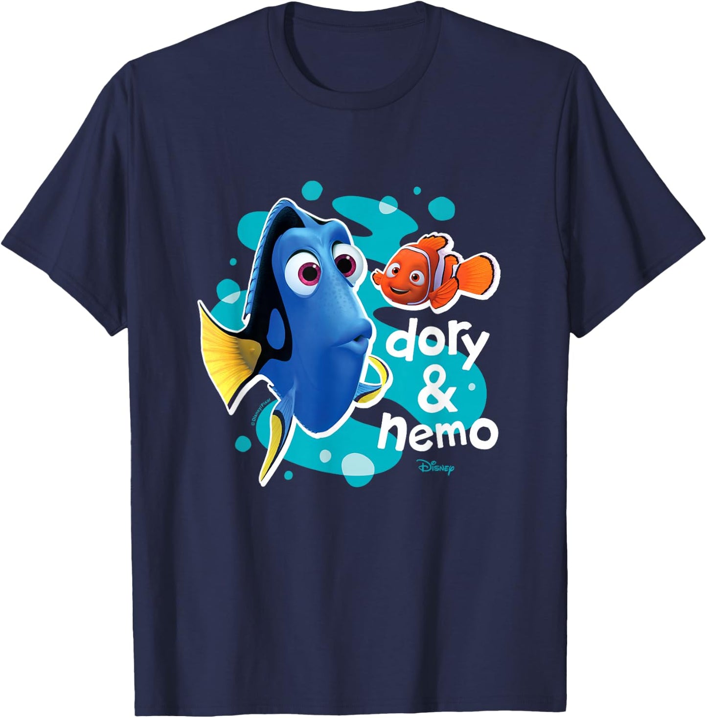 Finding Nemo - Dory and Nemo T-Shirt - T-Shirt | Navy