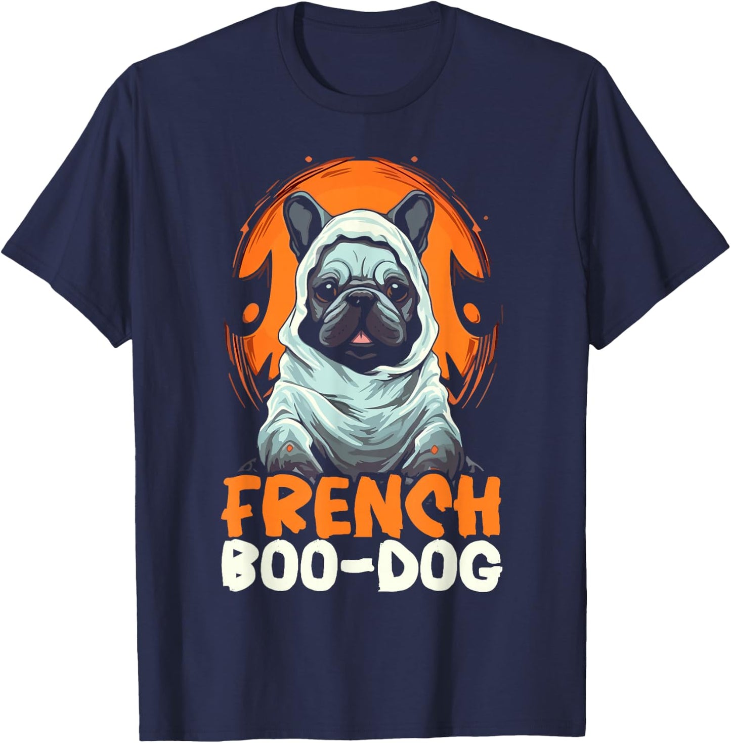Bulldog Halloween Trick Or Treat French Bulldog Dog Lover T-Shirt - T-Shirt | Navy