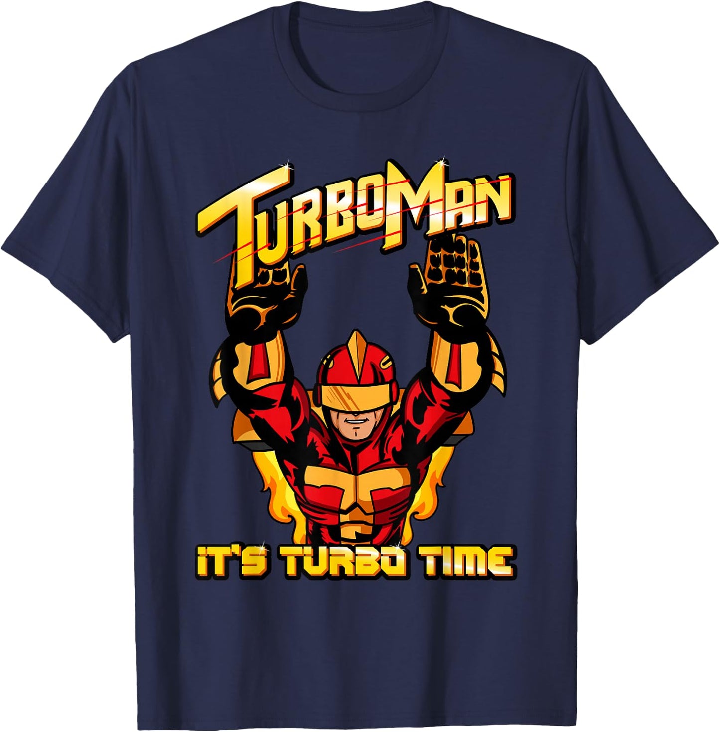 Turbo Man - It's Turbo Time T-Shirt - T-Shirt | Navy