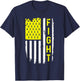 Sarcoma Cancer Awareness American Flag Bone Cancer T-Shirt - T-Shirt | Navy