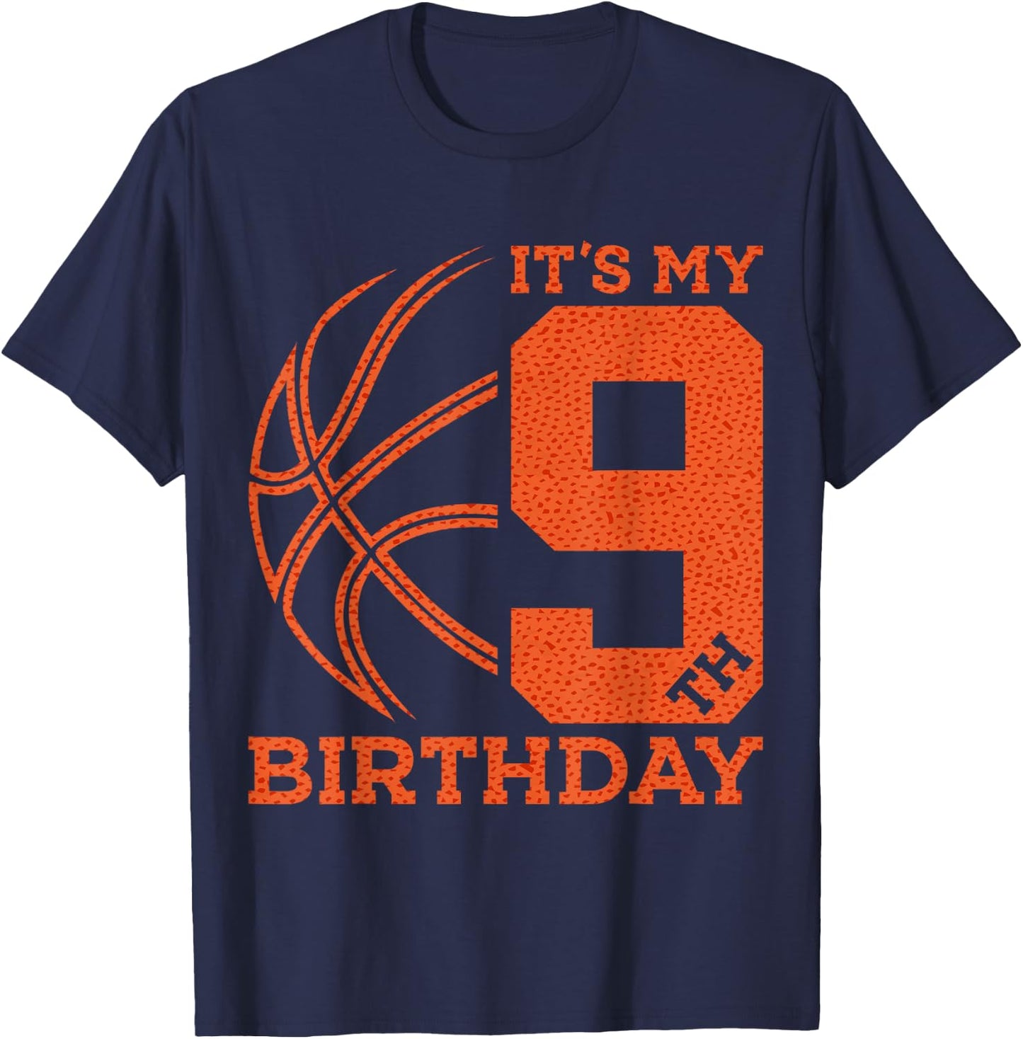IT'S MY 9TH BIRTHDAY BASKETBALL 9th BIRTHDAY T-Shirt - T-Shirt | Navy