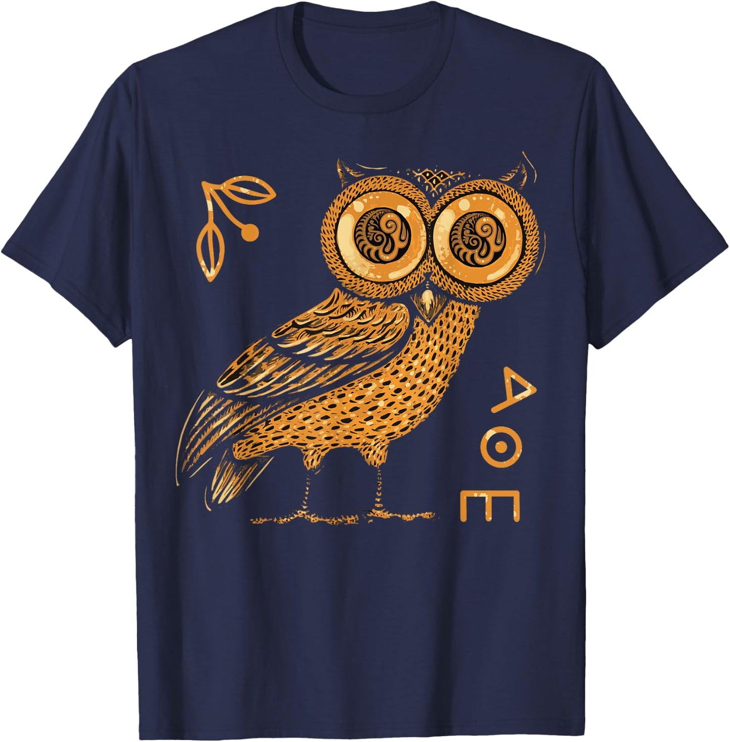 Athena's Owl - Greek Mythology - Ancient Greece T-Shirt - T-Shirt | Navy