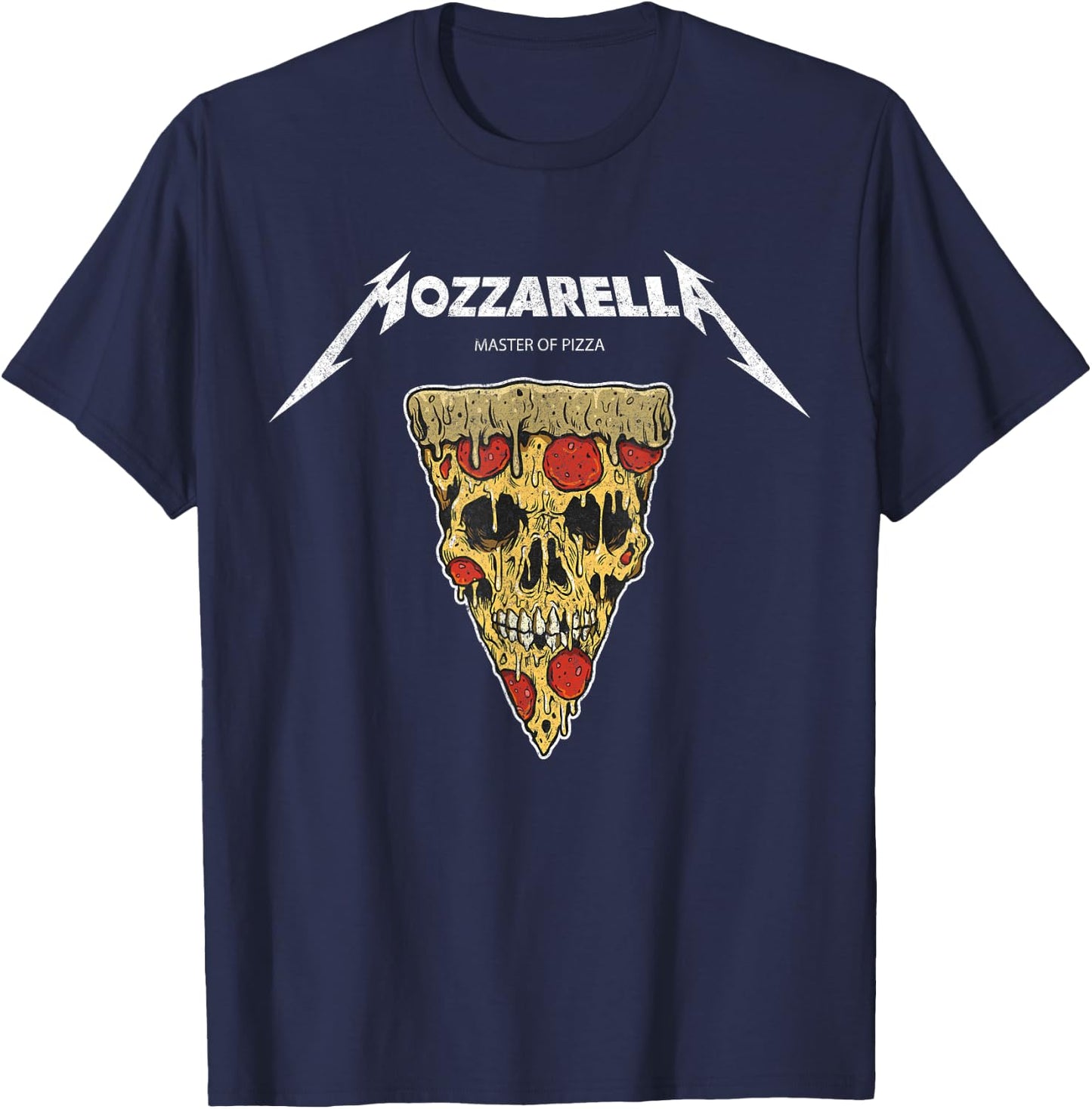 Mozzarella Masters of Pizza Foodie Chef, Baker, Cook. T-Shirt - T-Shirt | Navy