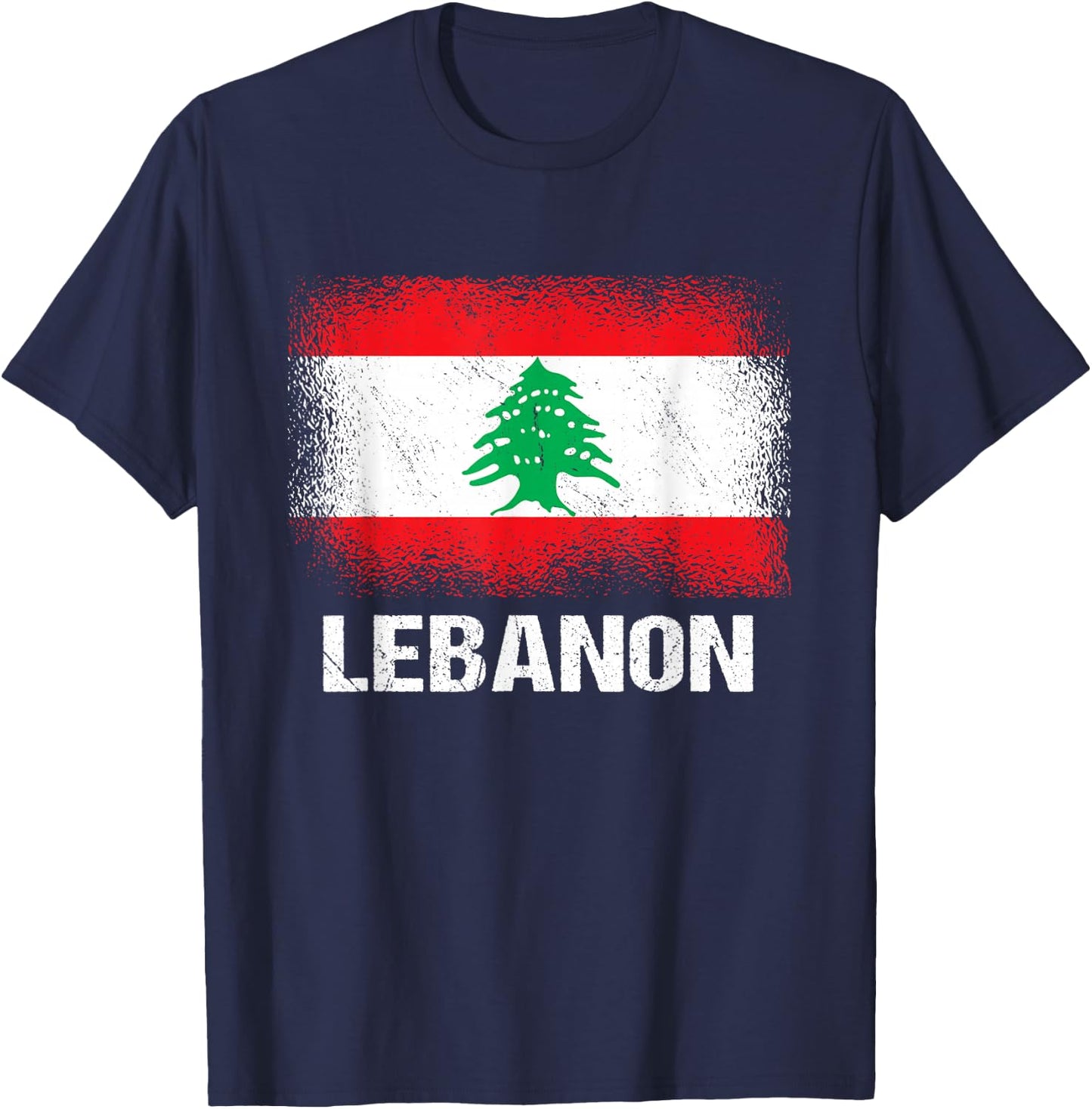Lebanese Flag Lebanon T-Shirt - T-Shirt | Navy