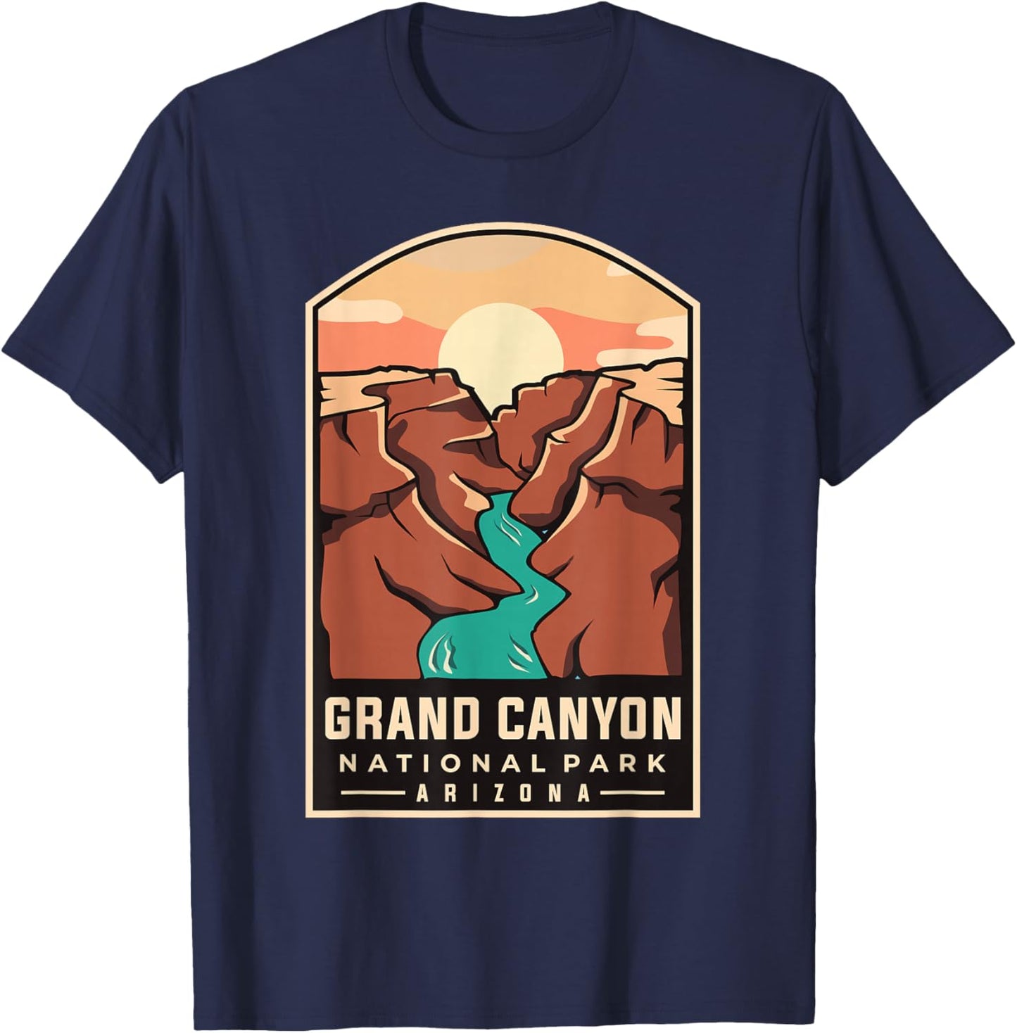 Grand Canyon National Park - Throwback Design - Classic T-Shirt - T-Shirt | Navy