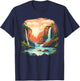 Body of Water Costume with cool Riverbank and Waterfall T-Shirt - T-Shirt | Navy