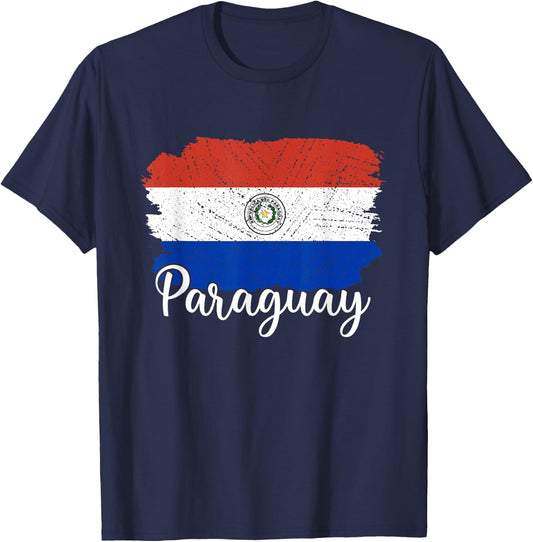 Paraguay Flag Men Women Kids Paraguay Country T-Shirt - T-Shirt | Navy
