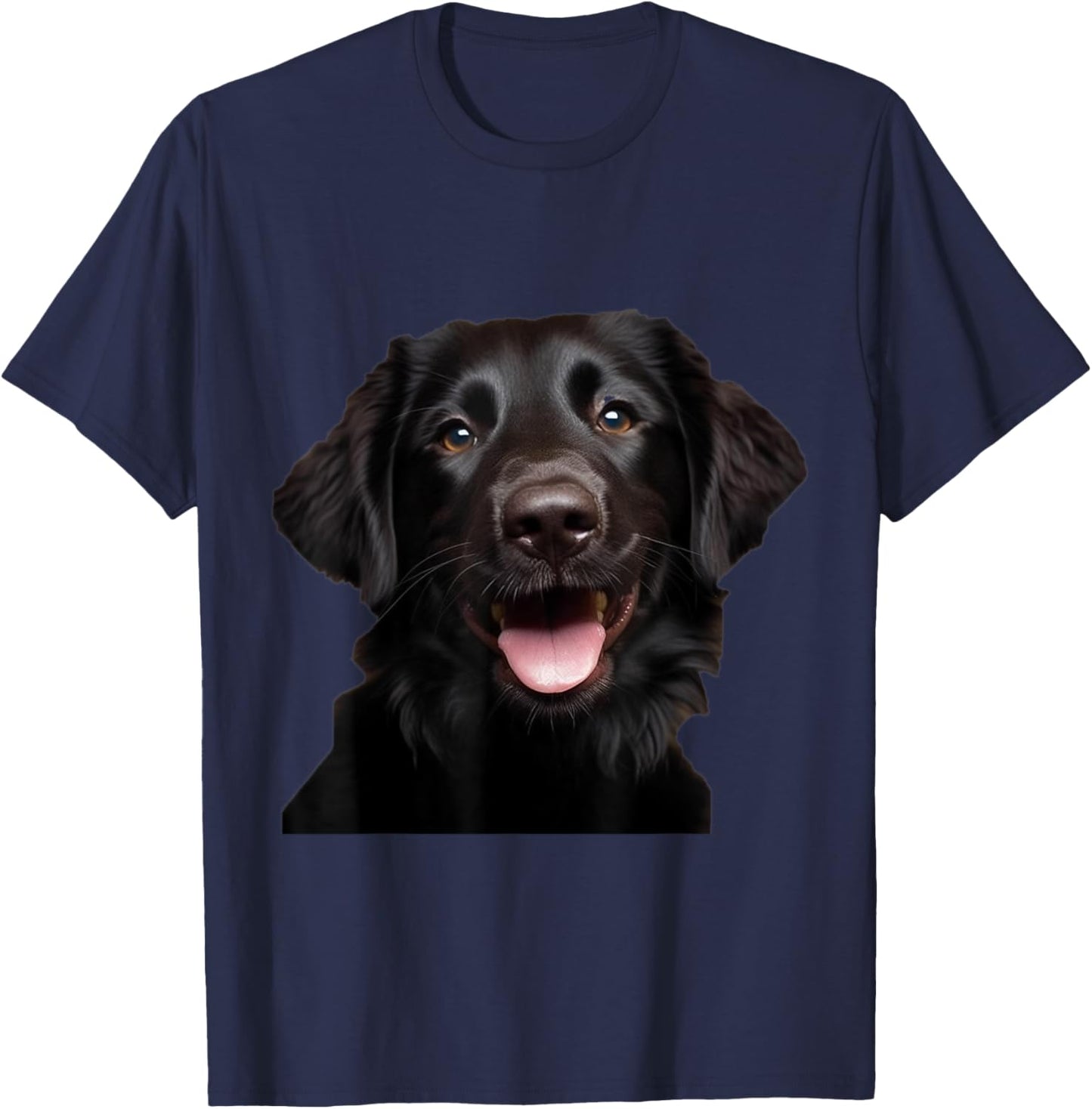 Flat Coated Retriever Happy - Flat Coated Retriever T-Shirt - T-Shirt | Navy