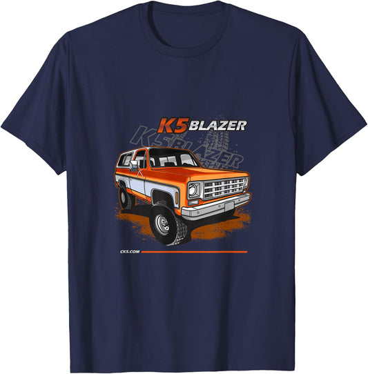 1973-79 K5 Blazer square body 4x4 round eye T-Shirt - T-Shirt | Navy