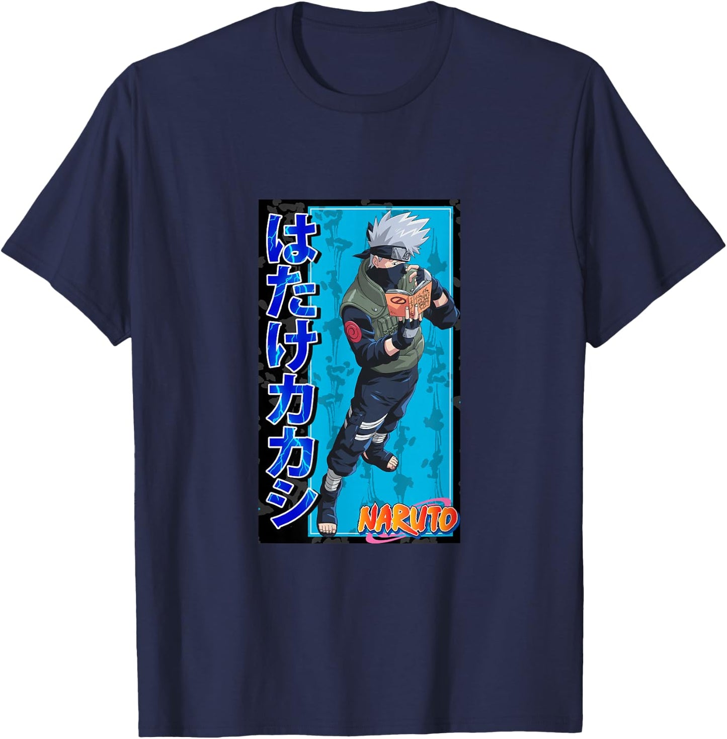 Naruto Classic Kakashi Reading A Book T-Shirt - T-Shirt | Navy
