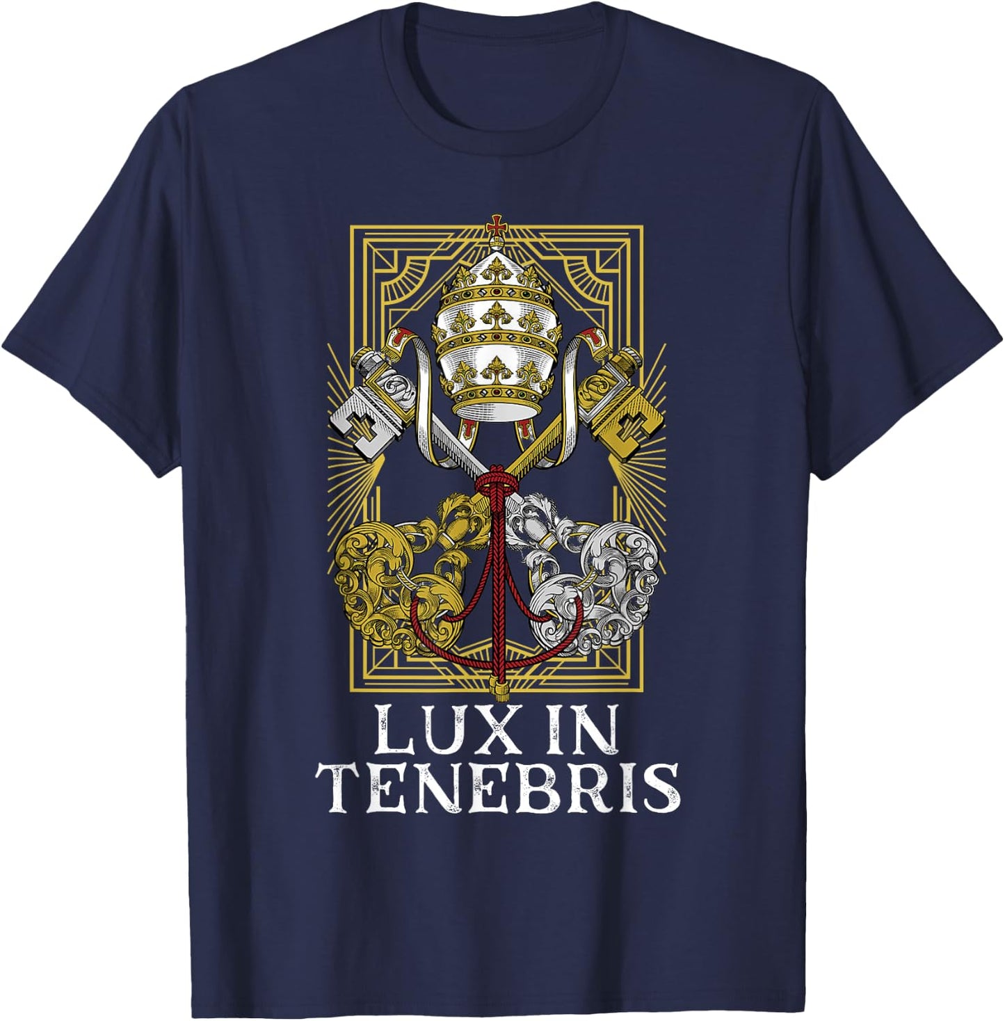 Catholic Holy See Latin Mass Vatican T-Shirt - T-Shirt | Navy