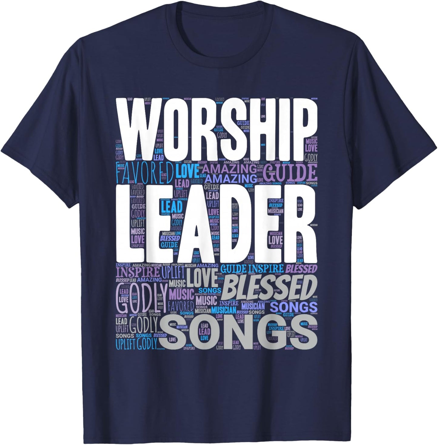 Worship Leader Church Musician T-Shirt - T-Shirt | Navy