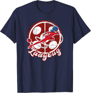 Miraculous Ladybug Vintage Collection with Ladybug icon T-Shirt - T-Shirt | Navy