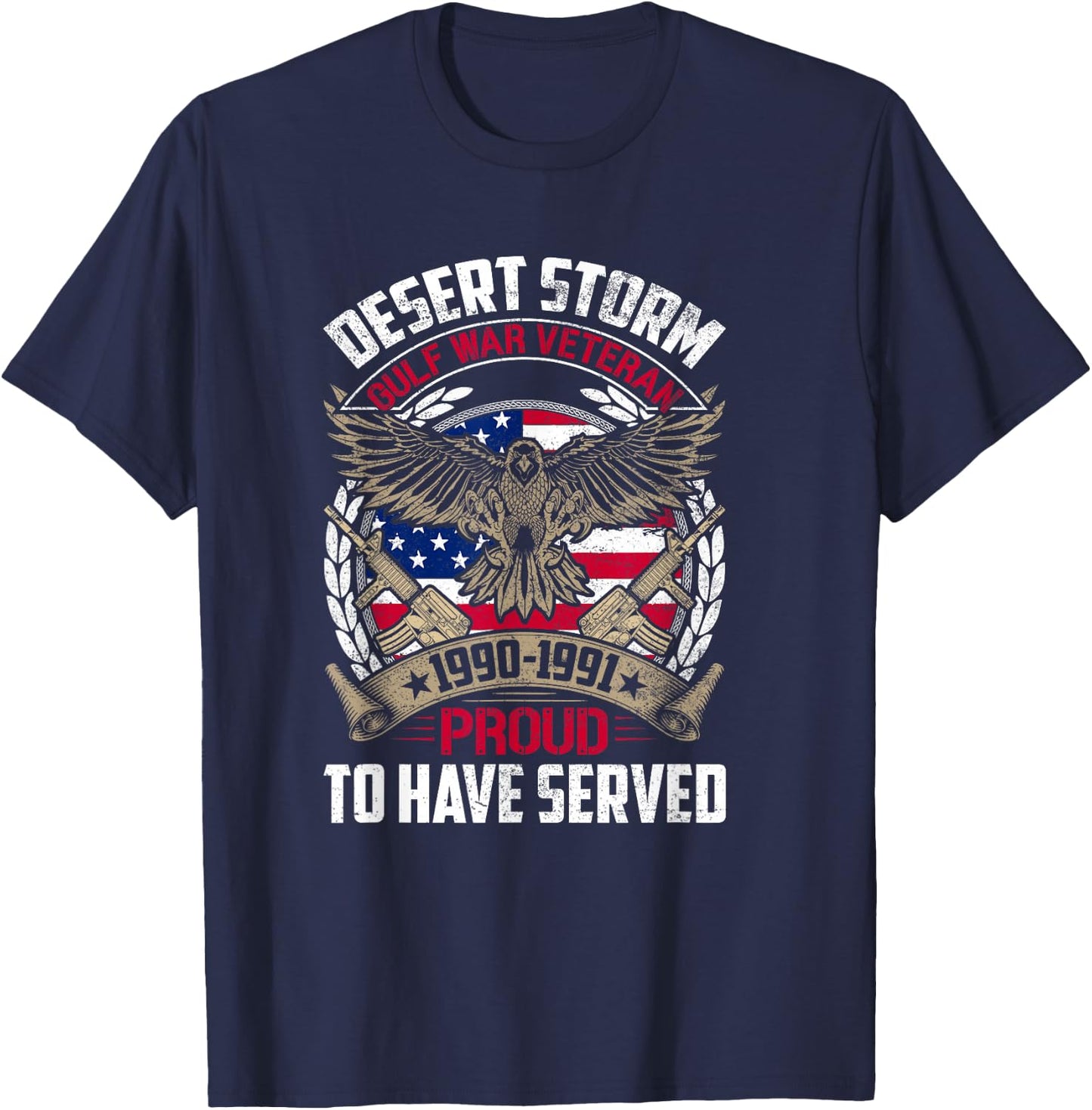 Desert Storm Operation Veteran American T-Shirt - T-Shirt | Navy