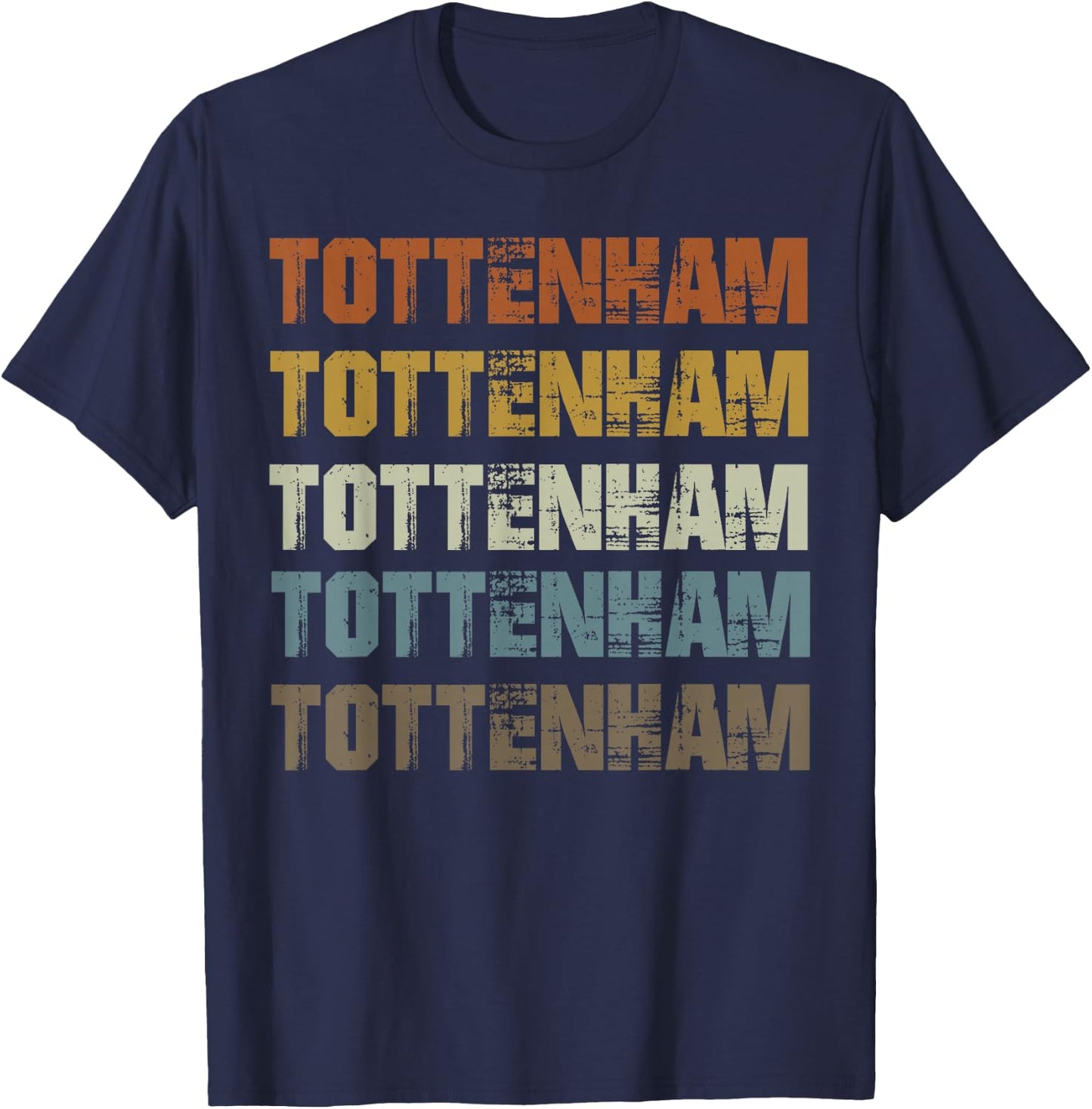 Retro Vintage Tottenham London T-Shirt - T-Shirt | Navy