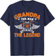Grandpa The Man The Myth The Legend Motorcycle T-Shirt - T-Shirt | Navy
