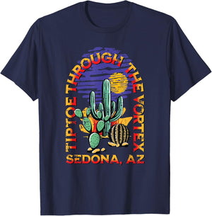 Fun Sedona AZ Distressed Design T-Shirt - T-Shirt | Navy