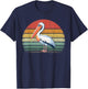 Pelican Bird Lover Retro Style Distressed Vintage Pelican T-Shirt - T-Shirt | Navy