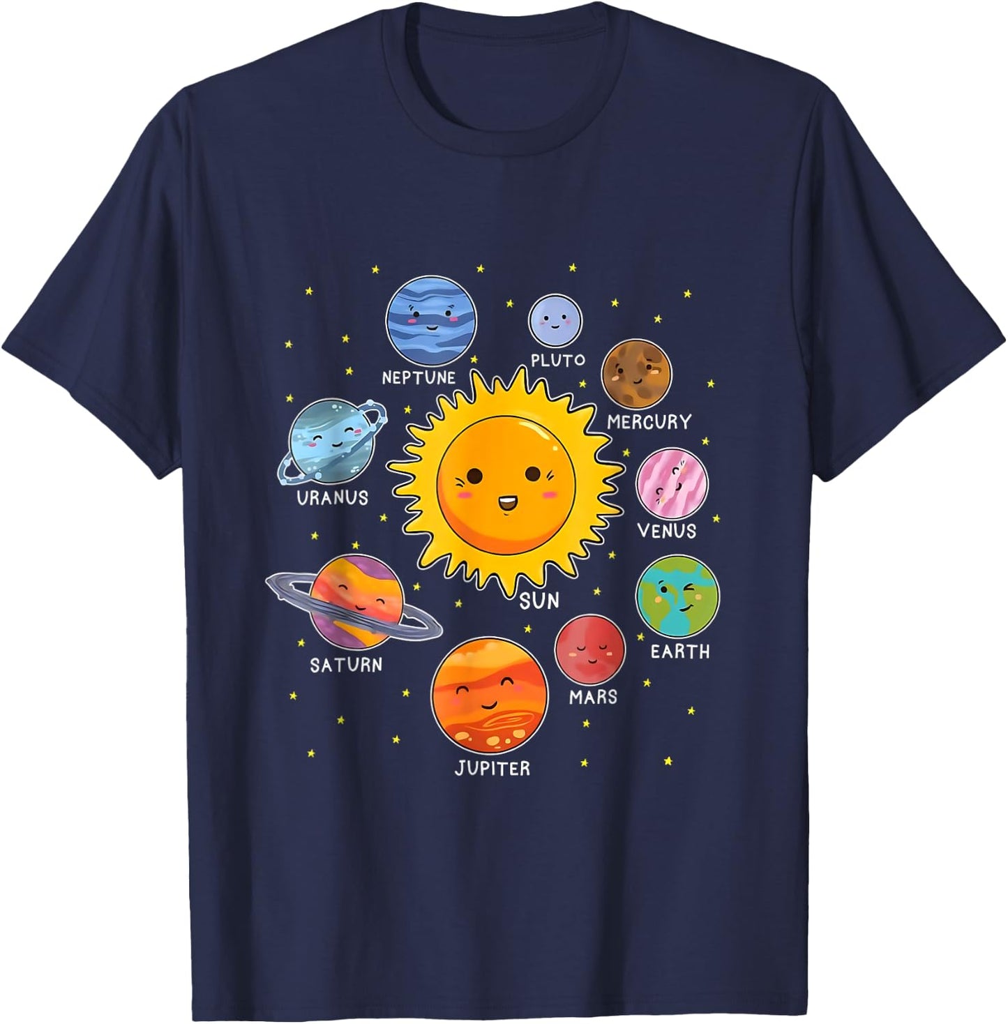 Solar ystem shirt for girls, solar system shirt T-Shirt - T-Shirt | Navy