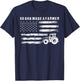 So God Made A Farmer Retro American Flag Tractor T-Shirt - T-Shirt | Navy