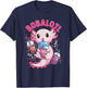 Bobalotl Kawaii Axolotl Drinking Boba Tea Pet Axolotl Lover T-Shirt - T-Shirt | Navy