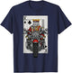 Playing Card King Riding A Road Motorcycle T-Shirt - T-Shirt | Navy