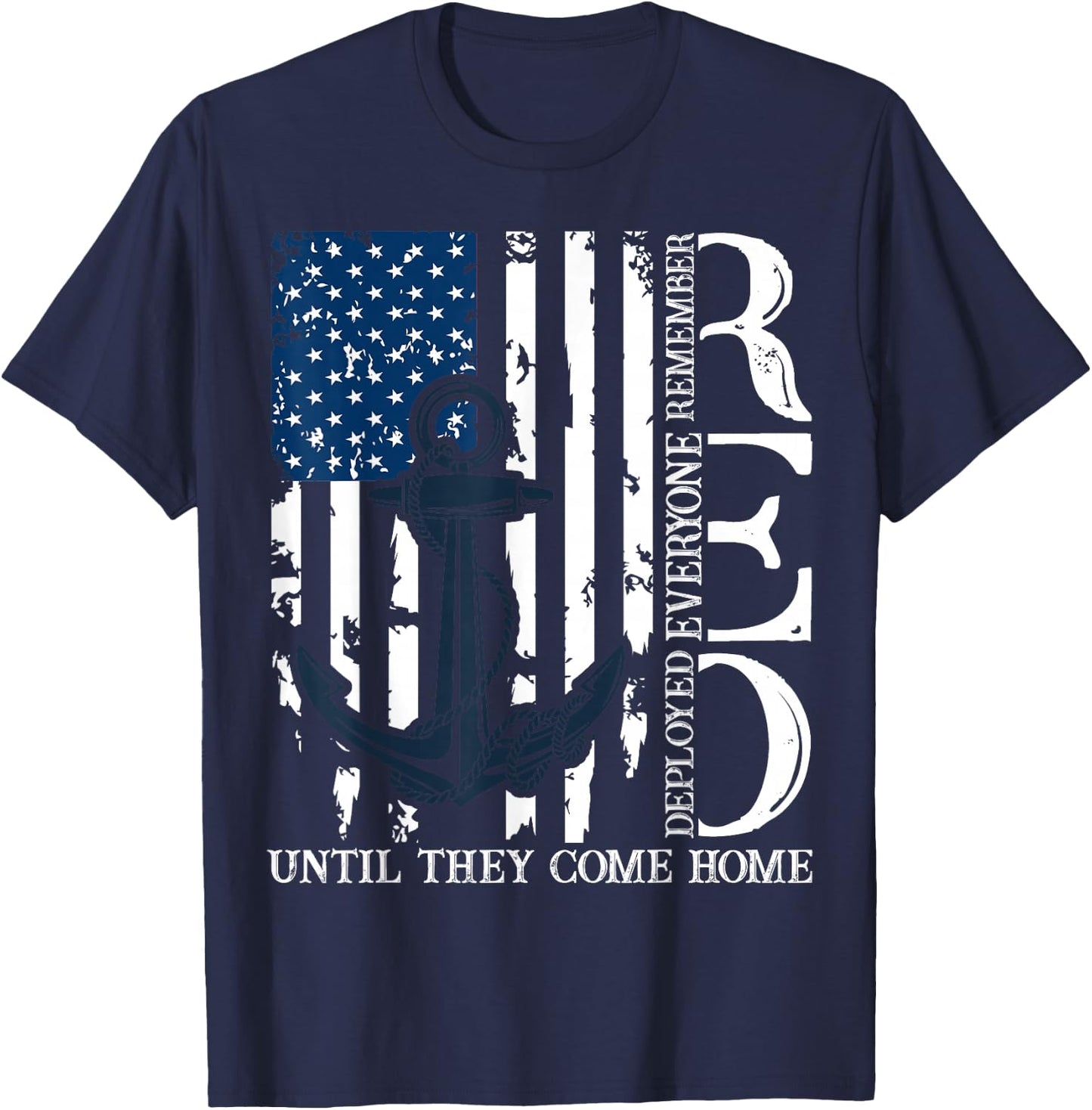 Red Friday Military Memorial Day Veterans Family 4th Of July T-Shirt - T-Shirt | Navy