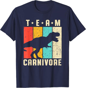 Carnivore Trex Dinosaur Vintage Keto Diet T-Shirt - T-Shirt | Navy