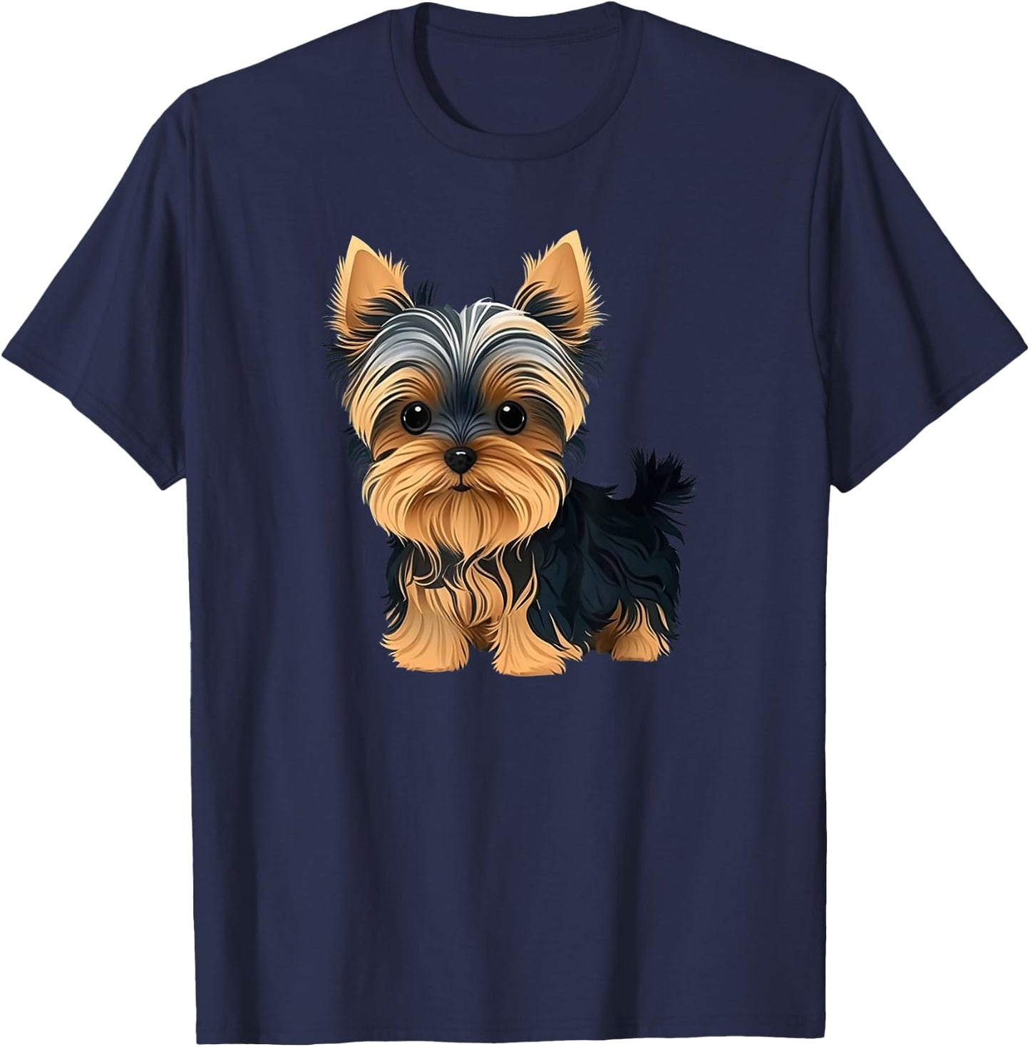 Funny Yorkshire Terrier Cute Puppy T-Shirt - T-Shirt | Navy
