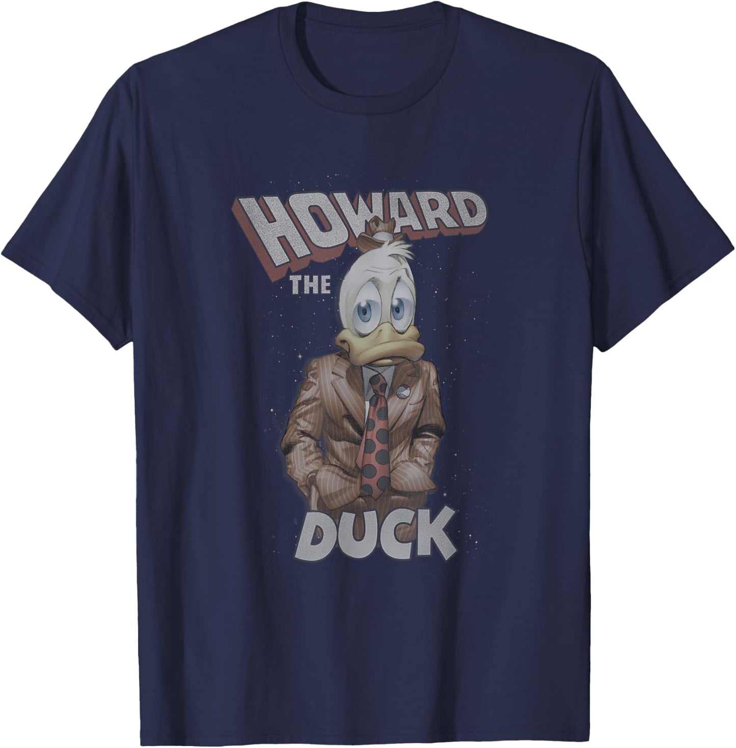 Marvel Comics Retro Classic Howard The Duck Space Portrait T-Shirt - T-Shirt | Navy