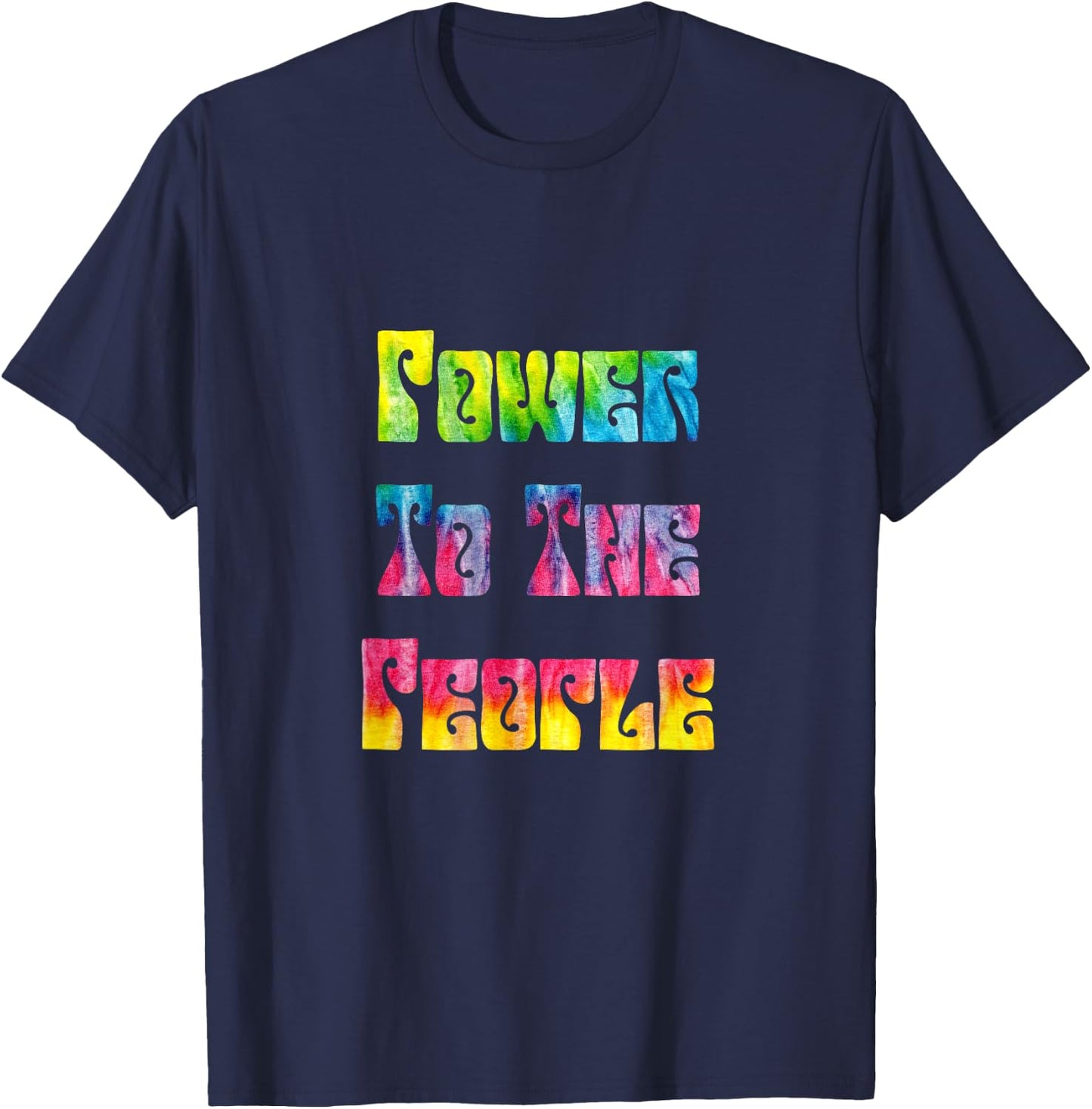 Hippie Talk - Power To The People T-Shirt - T-Shirt | Navy
