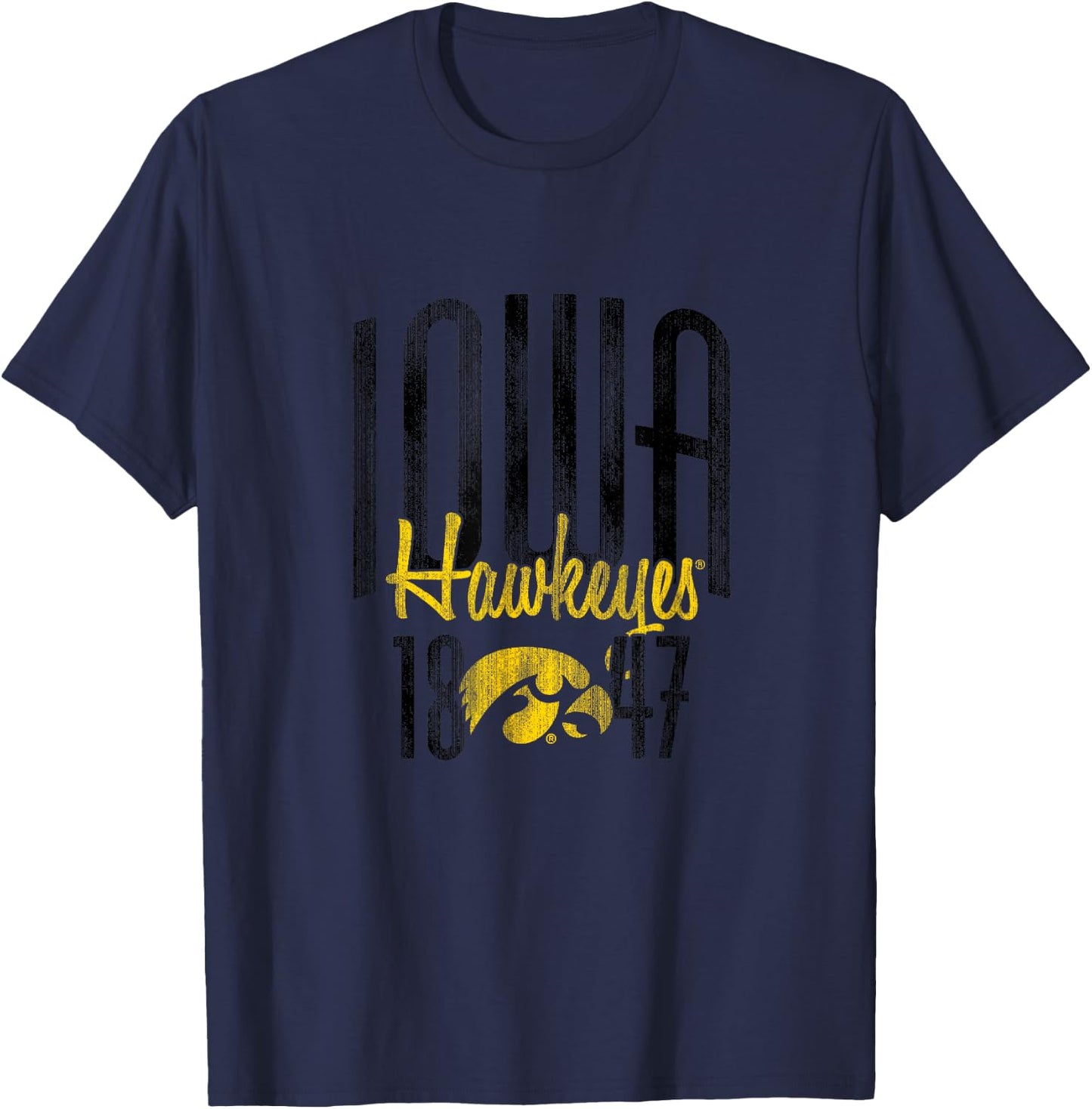 Iowa Hawkeyes | NCAA University of Official | 01AMBK13 T-Shirt - T-Shirt | Navy