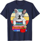 French Bulldog Back To School Bookworm Dog Women Girls Kids T-Shirt - T-Shirt | Navy