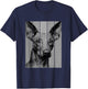 Cool Xoloitzcuintli Xolo Portrait Black And White Style T-Shirt - T-Shirt | Navy