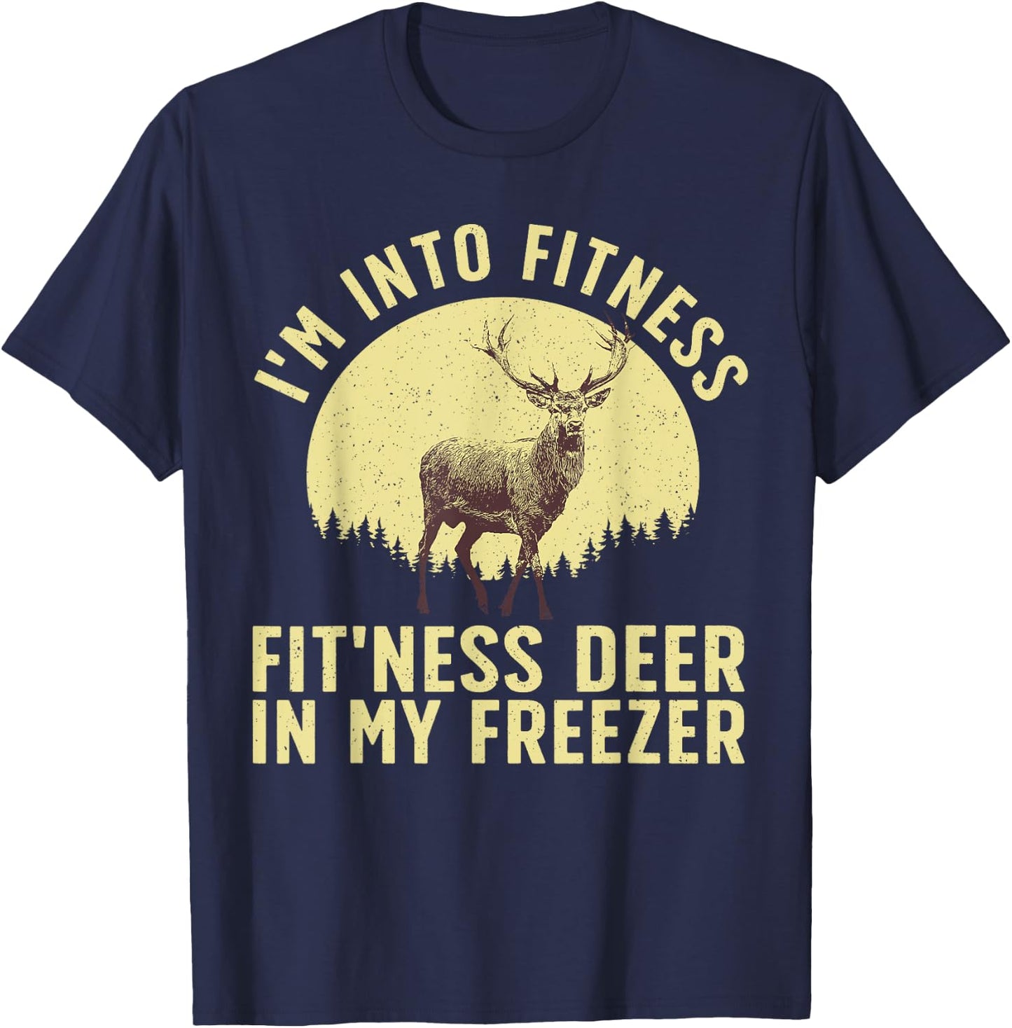 Funny Deer Hunting Art Women Wildlife Hunter Hunting T-Shirt - T-Shirt | Navy