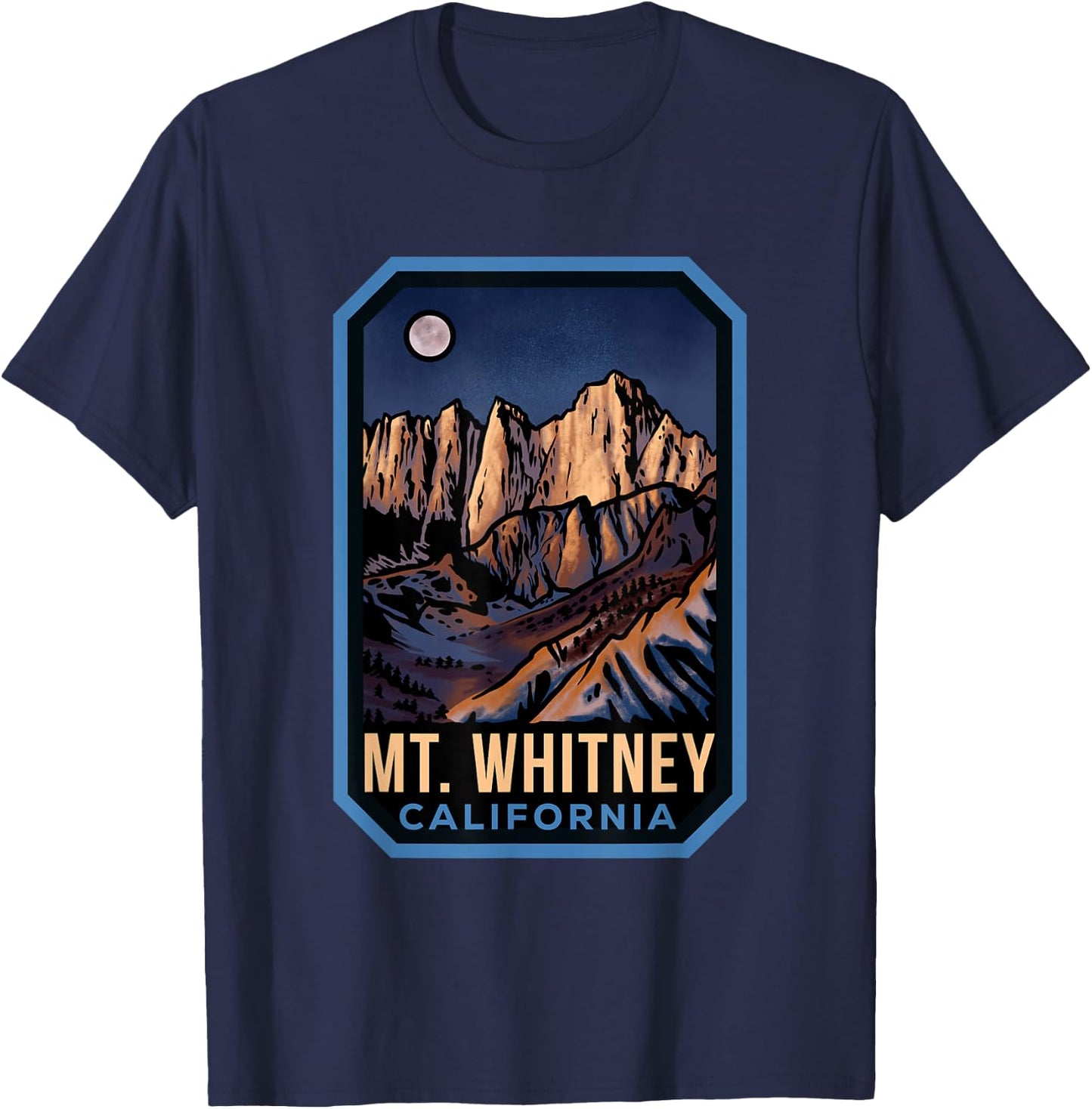 Mount Whitney California T-Shirt - T-Shirt | Navy