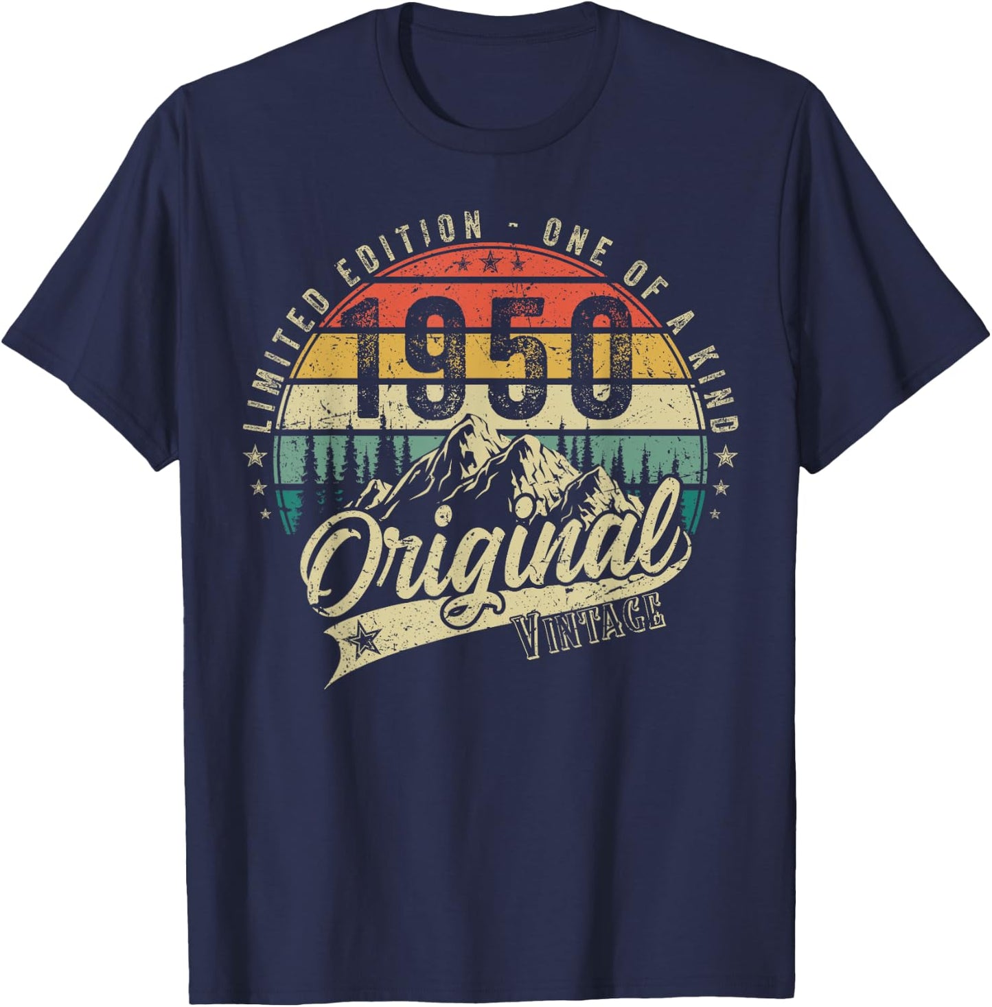 1950 Vintage Birthday Retro Gifts Woman 70s 80s T-Shirt - T-Shirt | Navy