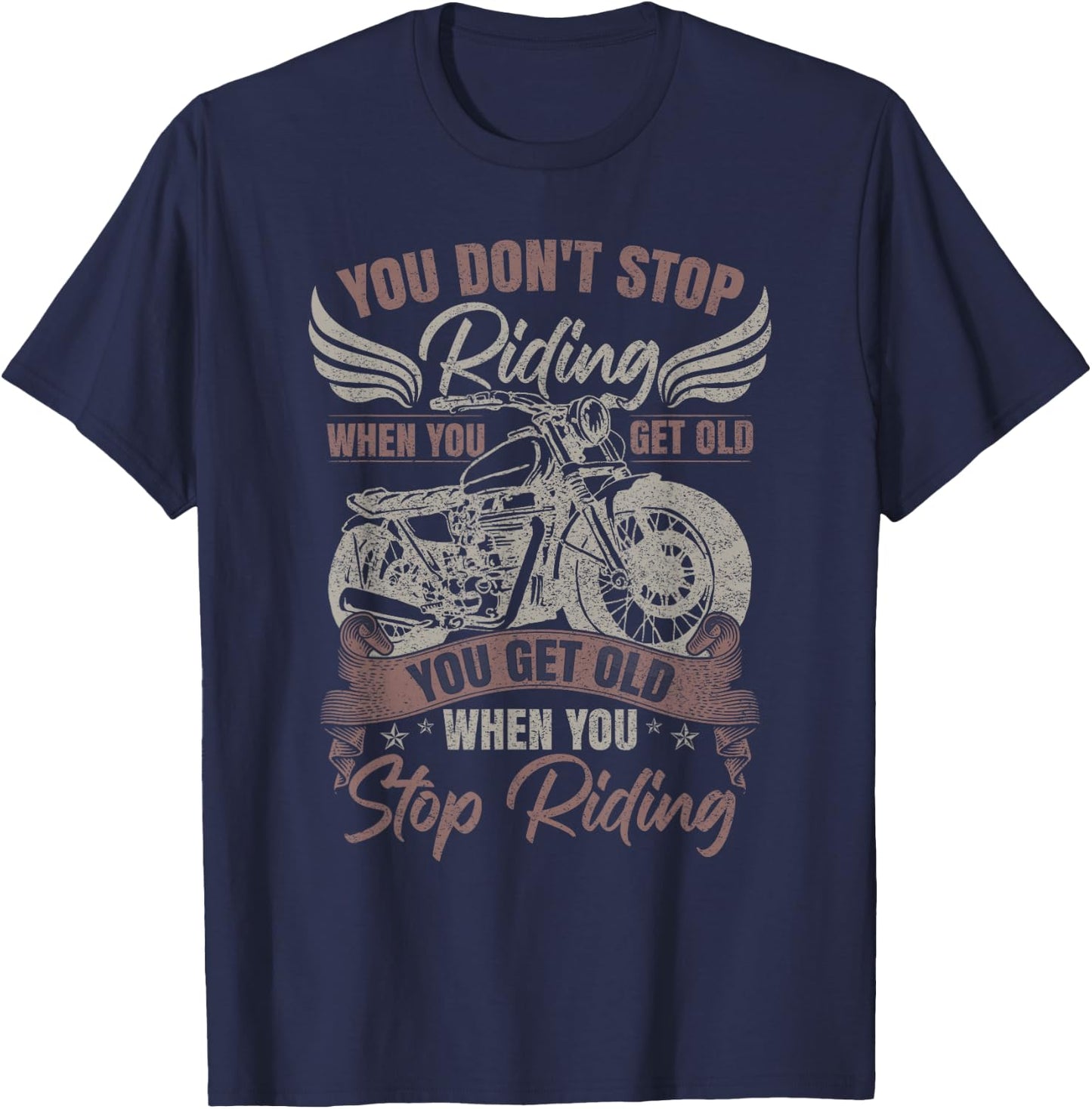 Motorcycle Vintage T-Shirt - T-Shirt | Navy